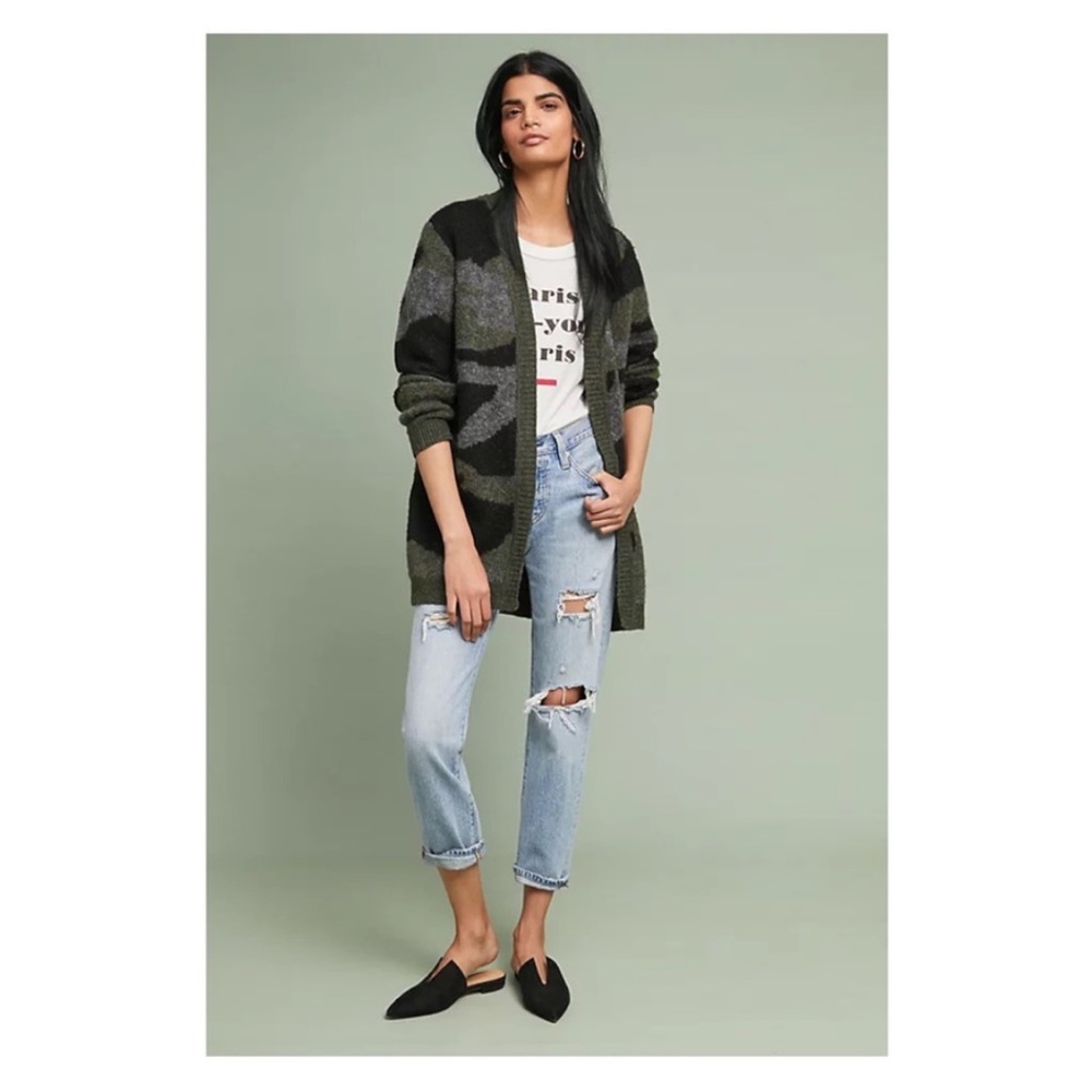 Anthropologie Camo Sweater